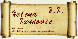 Helena Kundović vizit kartica